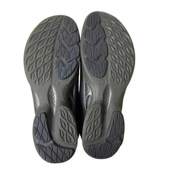 Ecco Mens BIOM Natural Motion Black Leather Sneakers Size 45